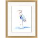 Watercolor Heron Framed Print