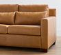 York Square Arm Deep Seat Leather 3-Piece Sectional (100&quot;)