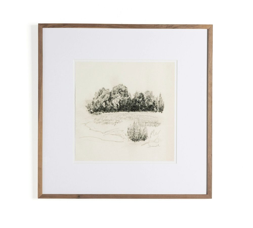 Land Sketch 1 Framed Print By Dan Hobday