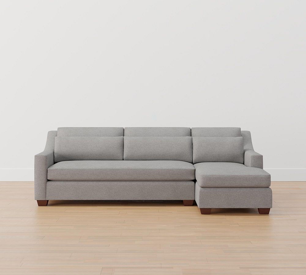 York Slope Arm Deep Seat Chaise Sectional