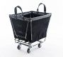 Small Rectangle Canvas Laundry Basket with Wheels