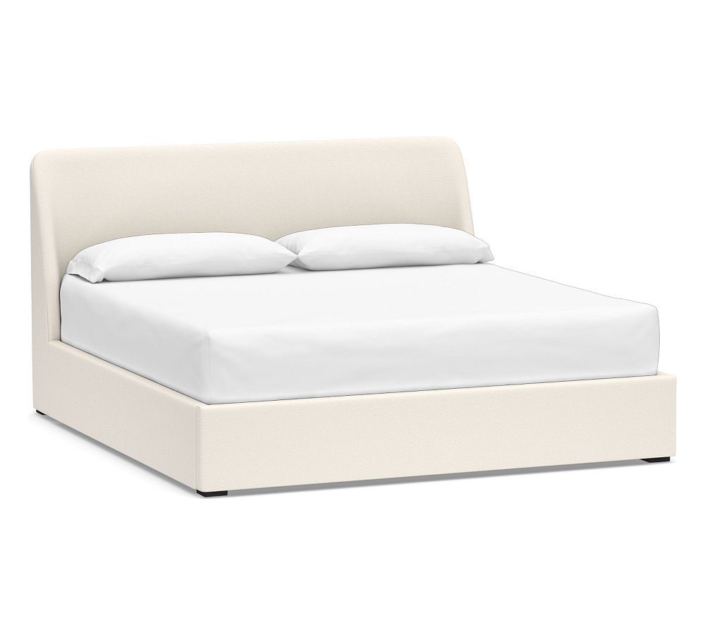 King - Ivory, Performance Chateau Basketweave - Layton Upholstered Bed
