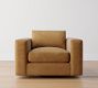 Carmel Wide Arm Leather Swivel Chair