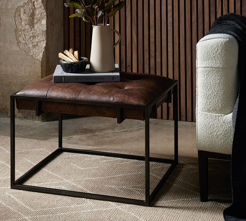 Ford Rectangular Leather End Table (23.5&quot;)