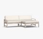 Indio Eucalyptus 2-Piece Loveseat Chaise Outdoor Sectional (95&quot;)