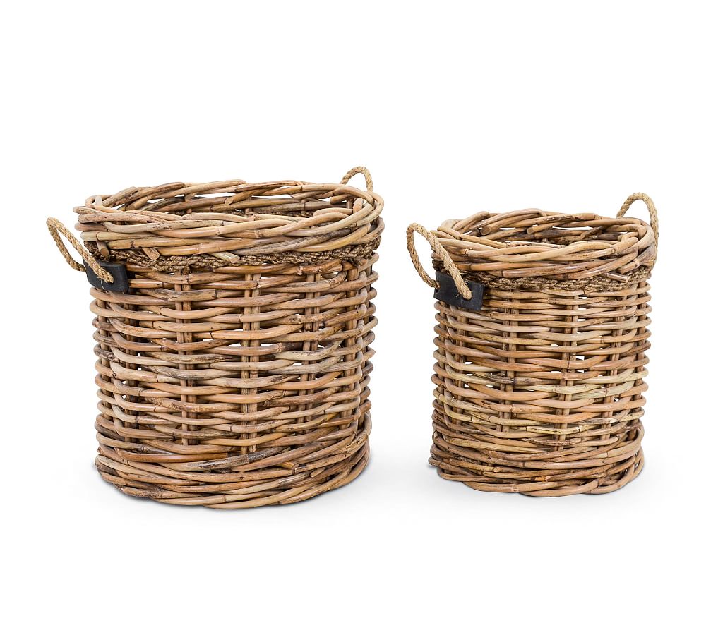 Sarasota Round Tote Baskets, Set of 2