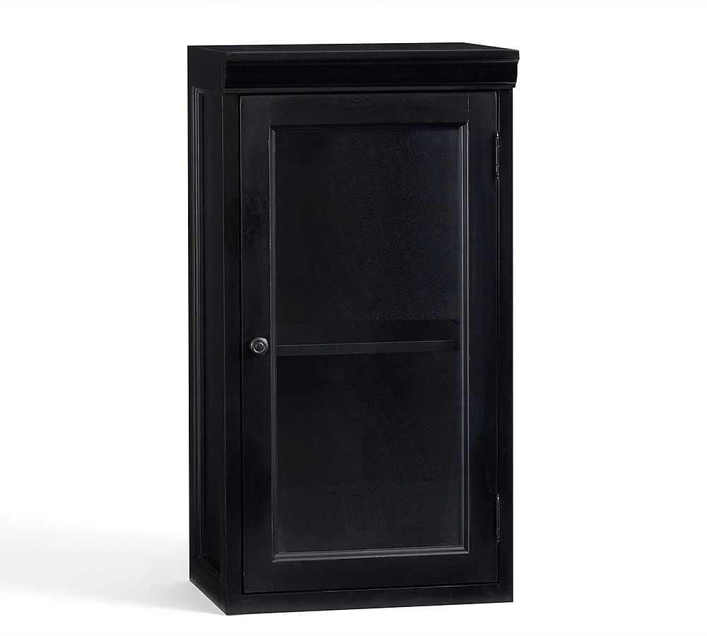 OPEN BOX: Modular Bar, Glass Door Hutch, Black