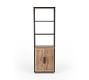 Parquet Reclaimed Wood Open Bookcase with Doors
