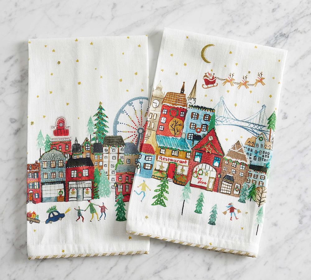 Christmas in the City Guest Towel