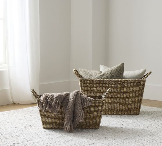 Charleston Seagrass Tappered Baskets - Set of 2 | Pottery Barn