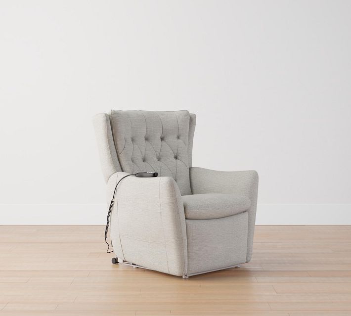 Wells Tufted Power Lift Recliner Pottery Barn