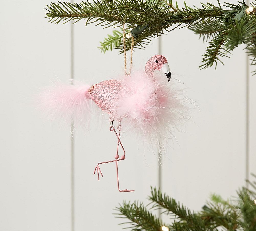 Feather Flamingo Ornament