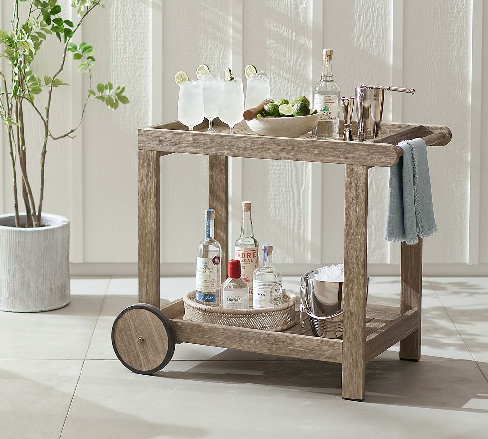 Indio Eucalyptus Bar Cart (36&quot;)