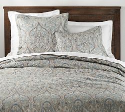 Mackenna Paisley Organic Percale Duvet Cover