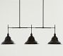 Curved Metal Bell Linear Chandelier