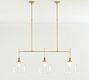 Schoolhouse Glass Linear Chandelier