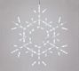 Cool White LED Folding Snowflake With Twinkle Lights