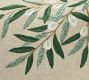 Fern Botanical Embroidered Outdoor Lumbar Pillow