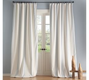 Riviera Striped Linen Cotton Curtain 