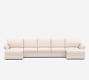 Pearce Roll Arm 4-Piece Double Chaise Sectional (168&quot;)