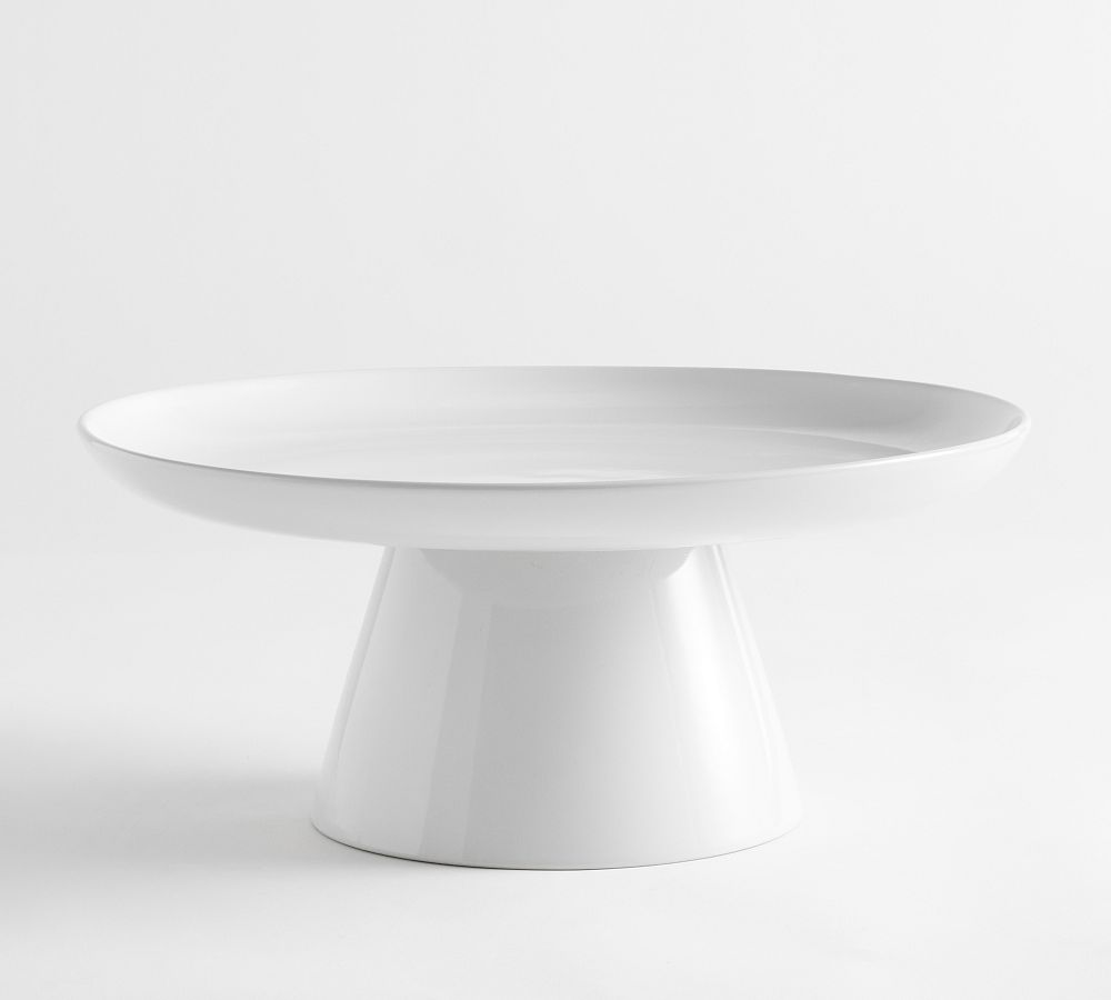 Mason Stoneware Cake Stand - White Gloss