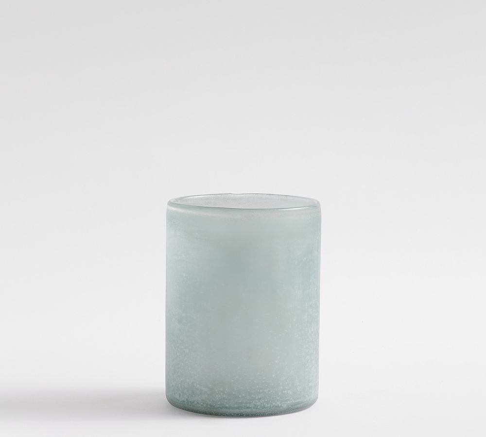 Montauk Frosted Handcrafted Glass Candleholder 6x8
