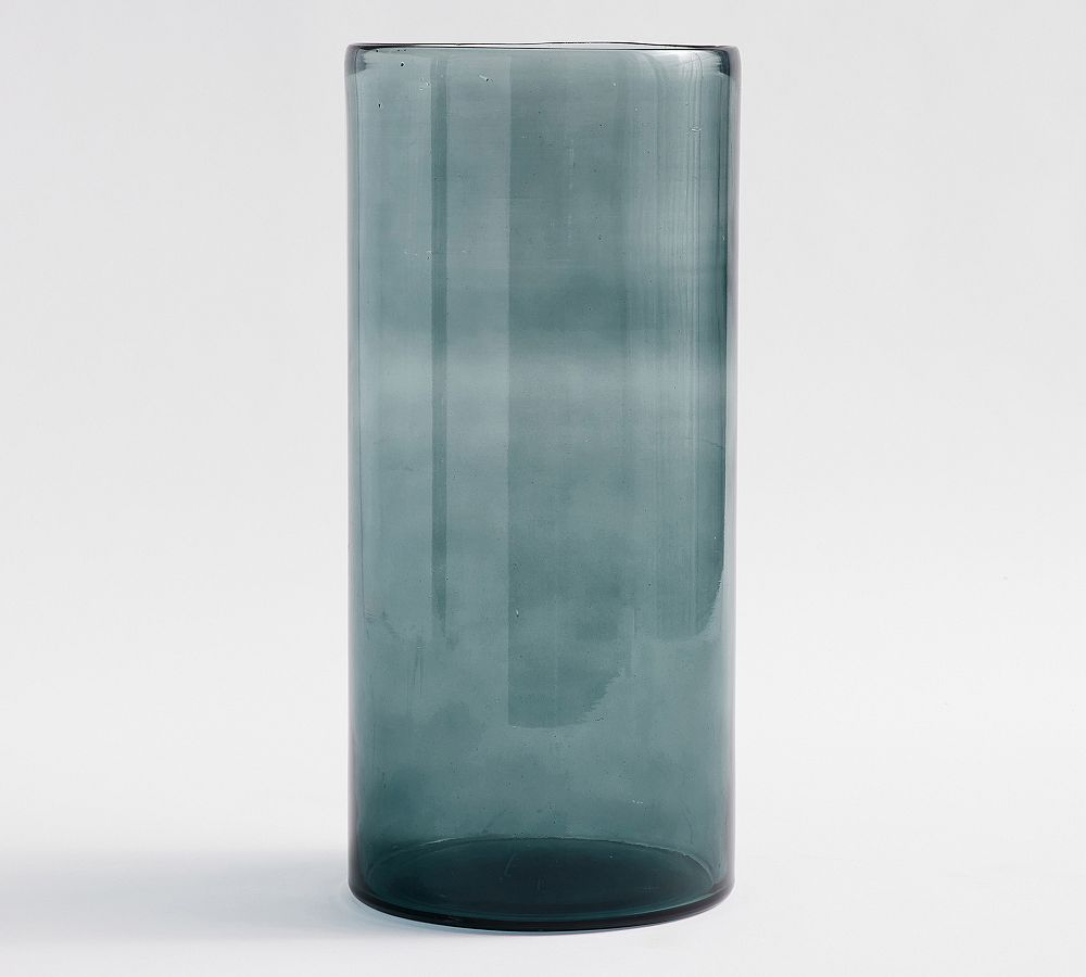 Montauk Frosted Handcrafted Glass Candleholder 7x15.25