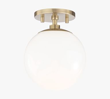 Jorson Glass Globe Flush Mount (7'') | Pottery Barn