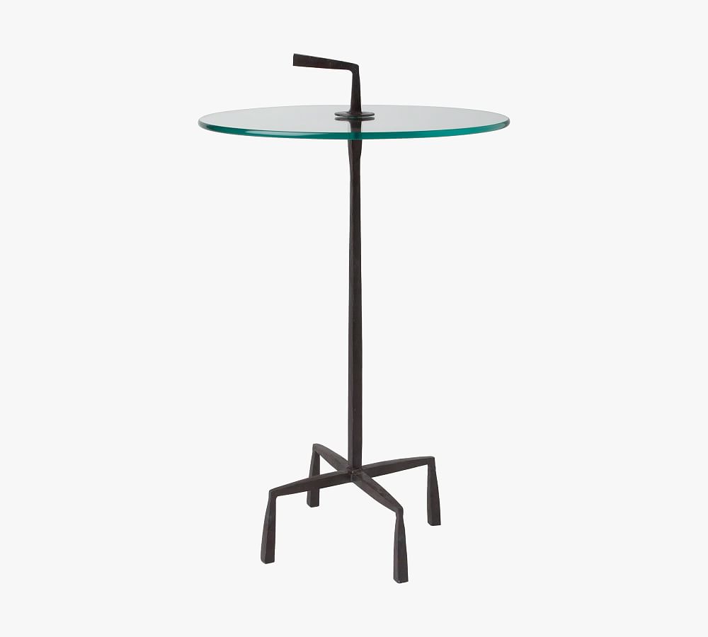 Dante Round Forged-Iron Accent Table