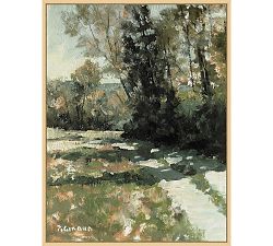 Path In Provence Framed Canvas