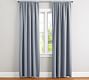 Custom Emery Linen Blackout Curtain - Mineral Blue