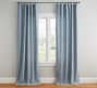 Custom Belgian Flax Linen Curtain - Blue Chambray