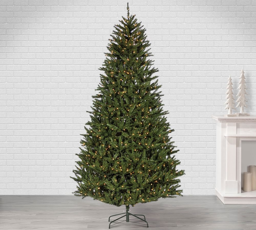 Lit New England Pine Faux Christmas Tree