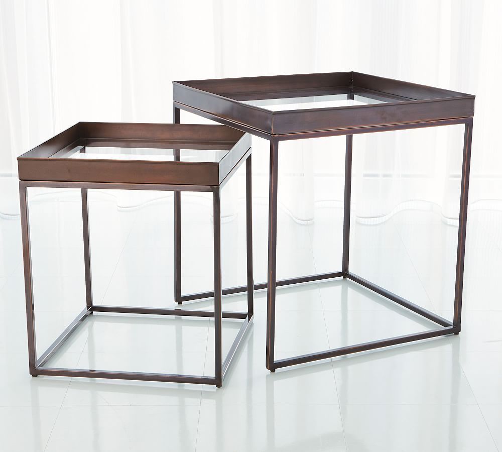 Leroy Square Metal Nesting End Table