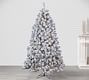 Lit Flocked Montana Pine Faux Christmas Tree - 7 Ft.