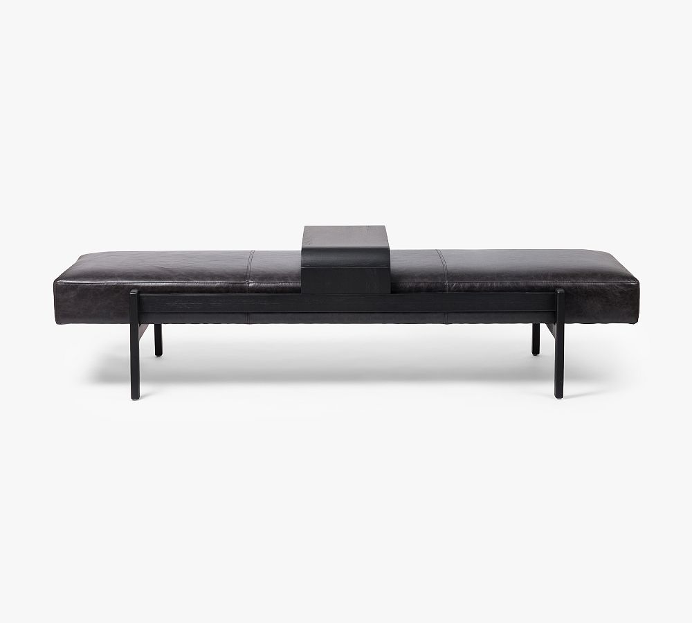 Cora Leather Bench (79&quot;)