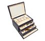 Kennedy Vegan Leather 3 Tray Jewelry Box