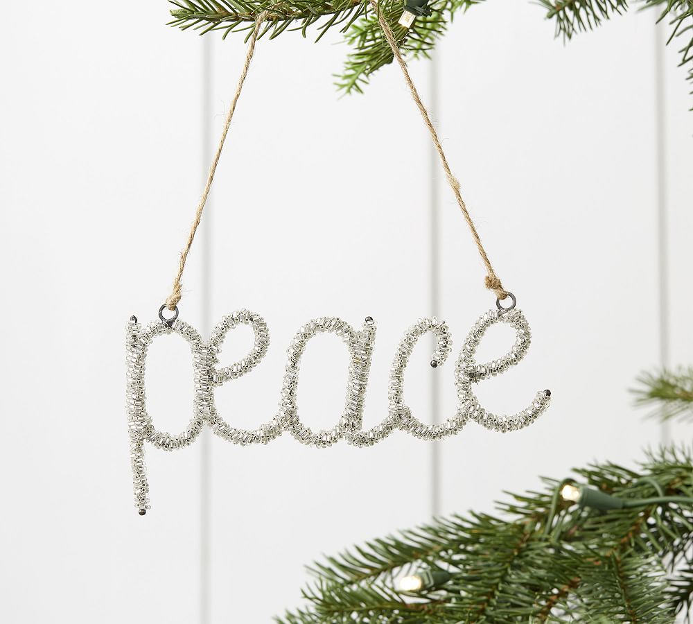 Beaded Peace Ornament