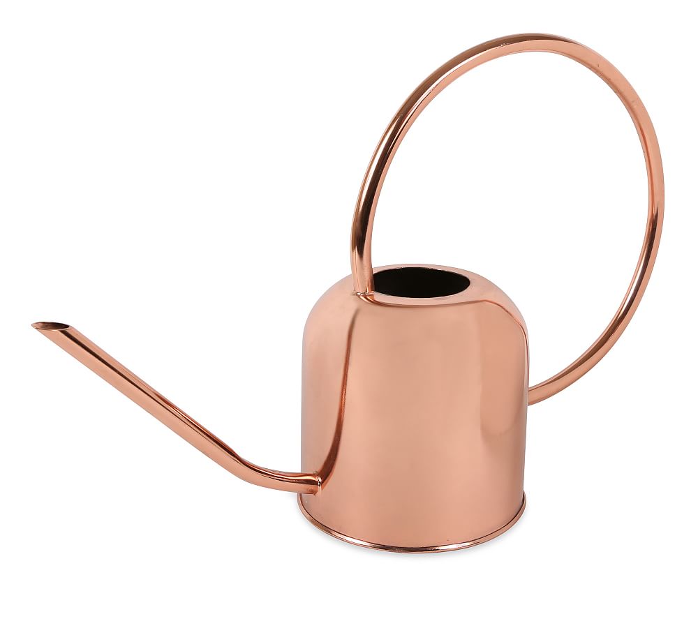 Copper Watering Can With Curved Handle