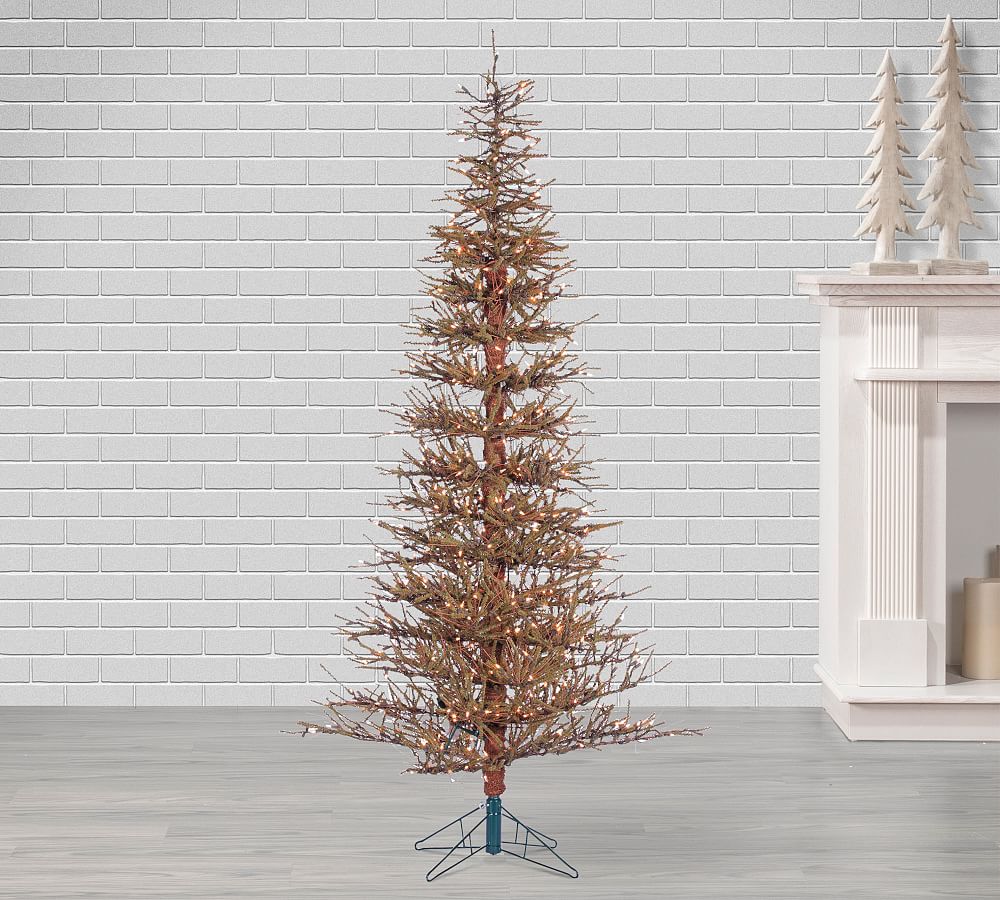 Lit Brown Twig Faux Christmas Tree - 6 Ft.