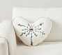 Sherpa Embroidered Heart Shaped Pillow