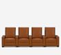 Turner Square Arm Leather Media Chair - Row of 4