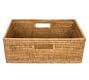 Tava Handwoven Rattan Rectangular Shelf Basket