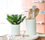 Modern White Cylinder Planter - Set of 3