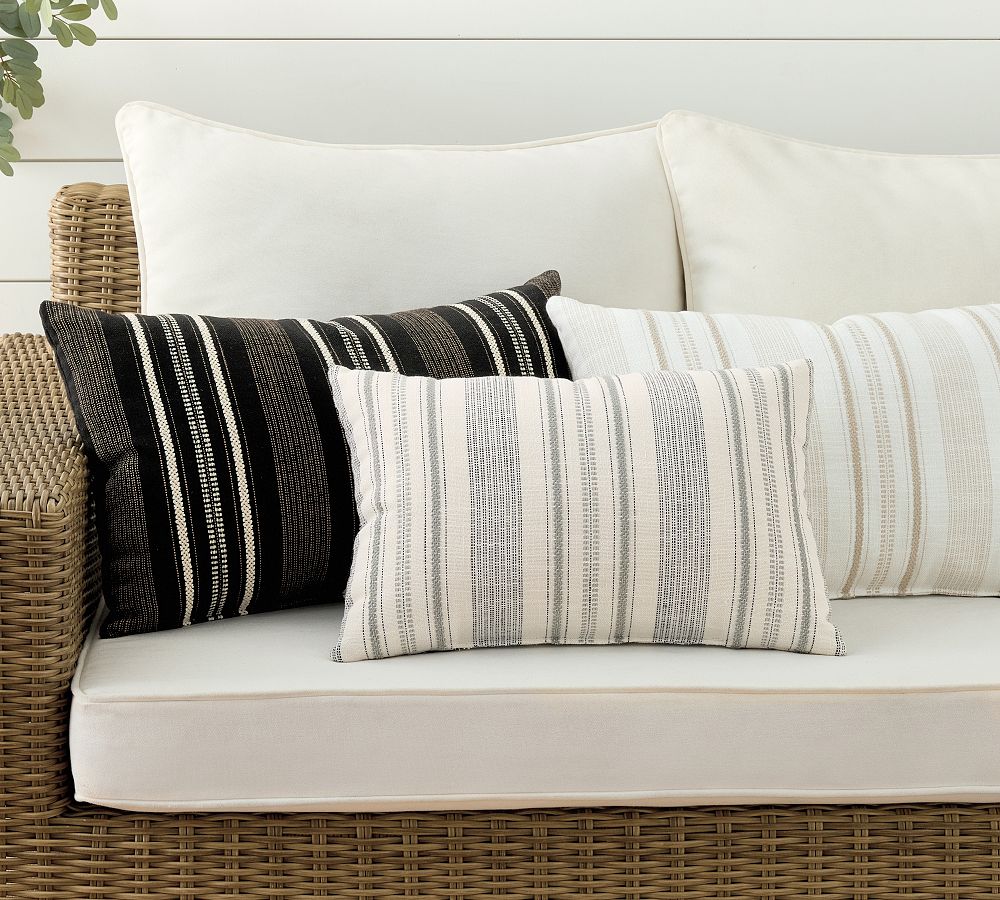 Celine Striped Outdoor Performance Lumbar Pillow