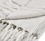 Villena Handmade Ivory Fringe Throw