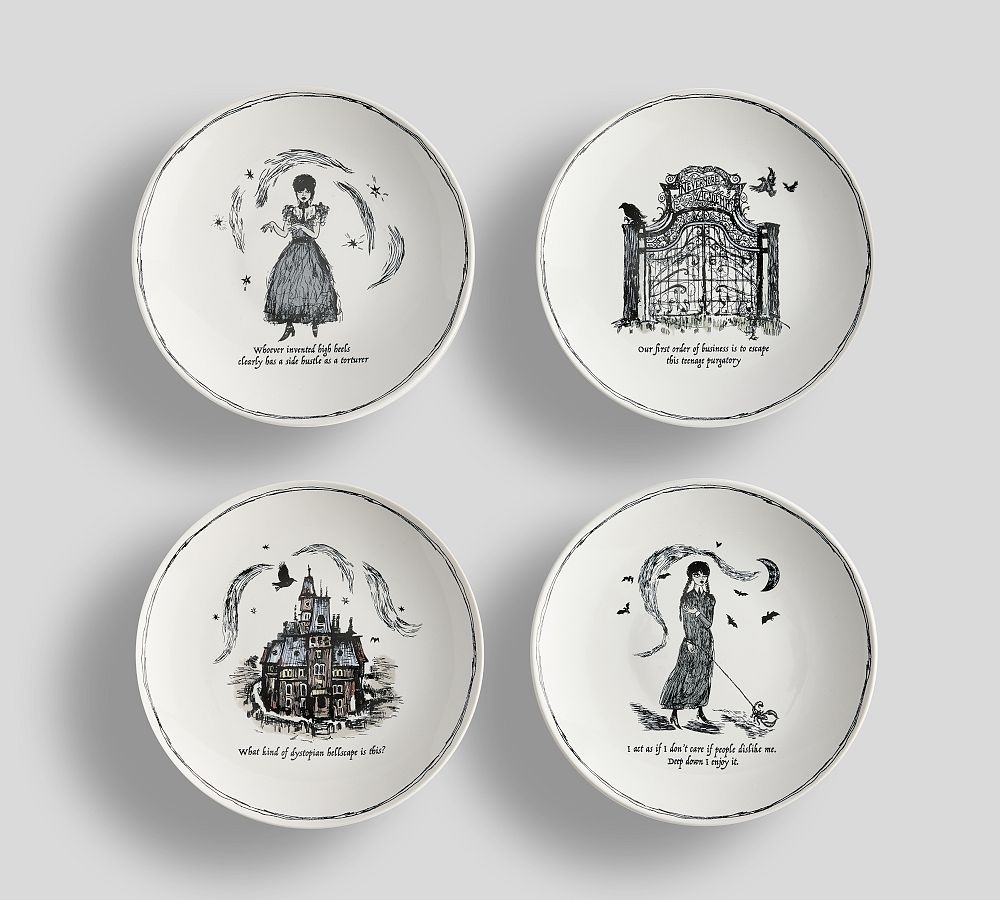 Wednesday Stoneware Appetizer Plates - Set of 4