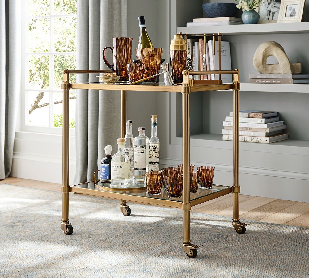 Everson Metal Bar Cart (18")