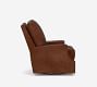 James Square Arm Leather Swivel Chair