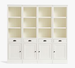 Aubrey Shelf with Open Cabinets (74.5&quot;)